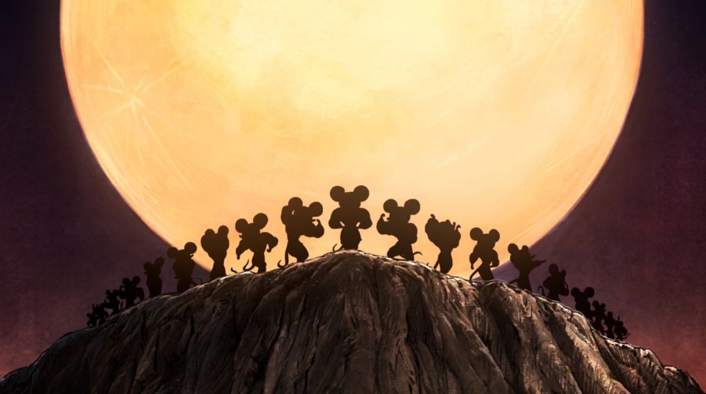 ムキムキねずみのシルエット