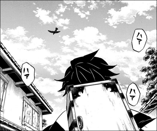 炭治郎を煉獄家へ導く鎹鴉の要