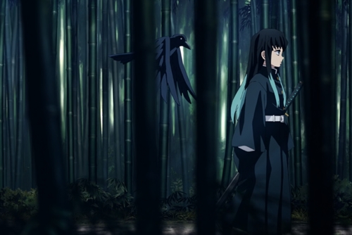 時透無一郎と鎹鴉の銀子