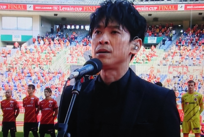 坂本昌行が国家独唱