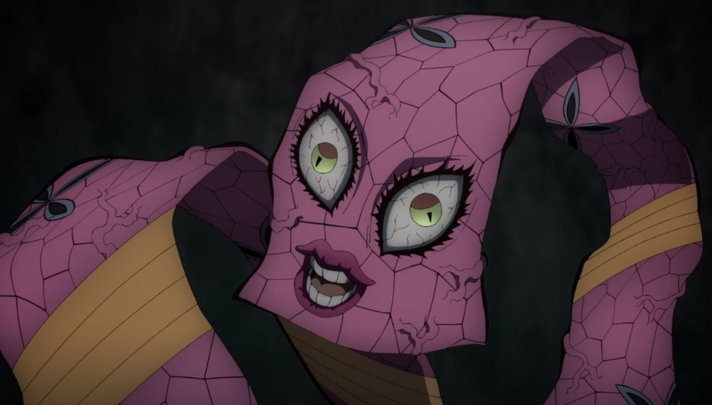 蕨姫花魁の帯の顔