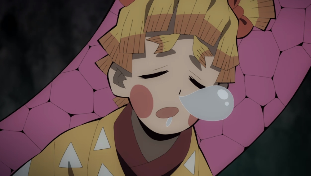 蚯蚓帯の中の善子