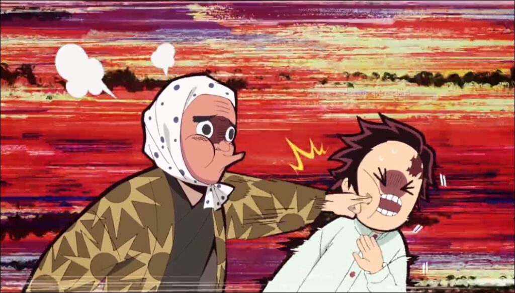 刀を折った炭治郎をせめる鋼鐵塚さん